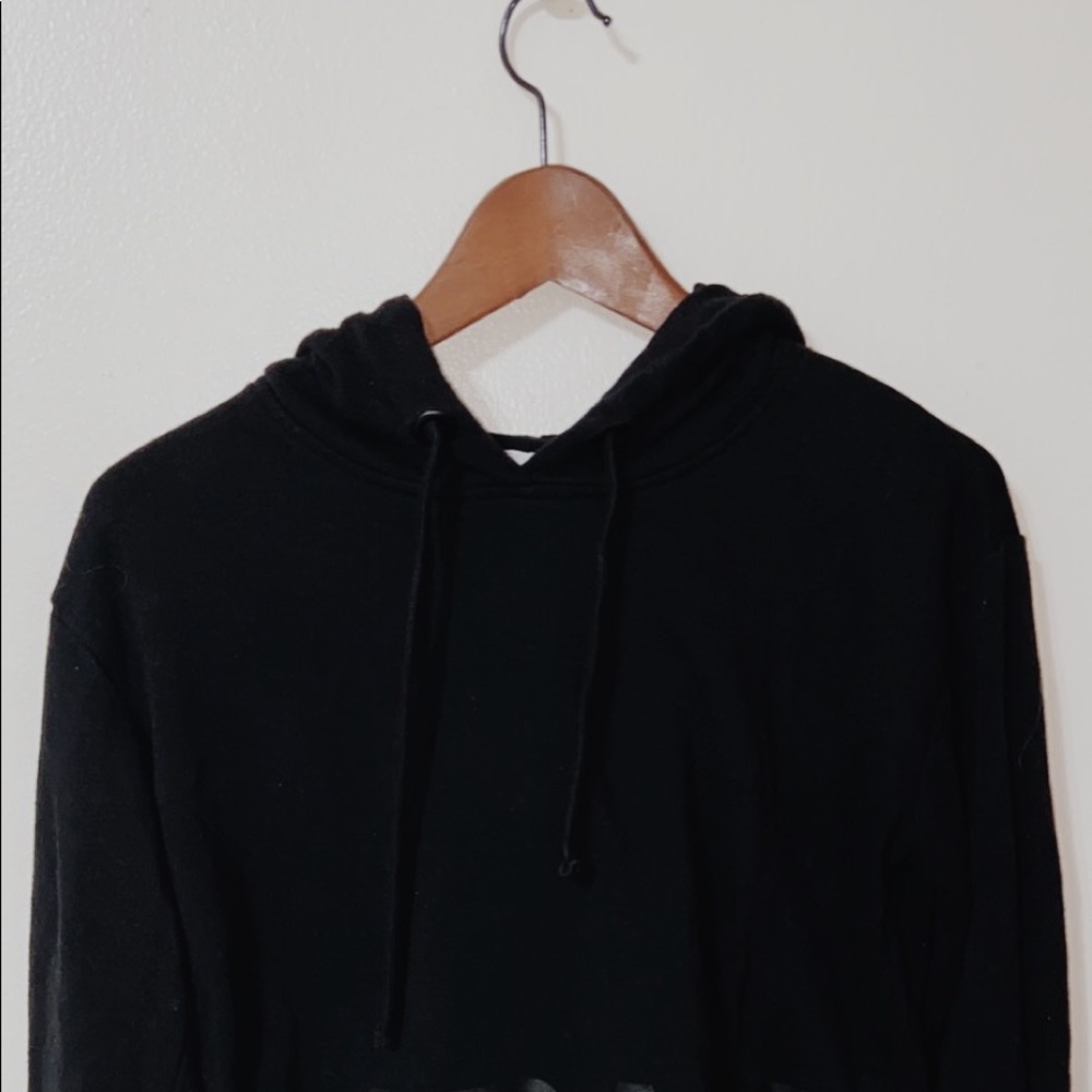 Black Crop top hoodie